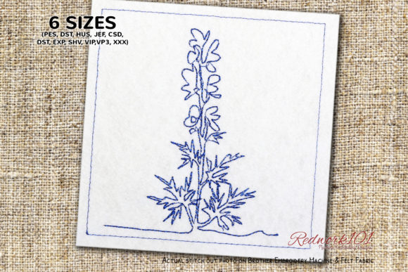Aconite Flowering Plant Lineart