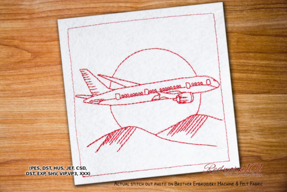 Boeing 787 Landing at Sunset Redwork
