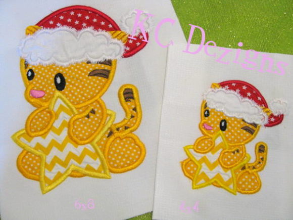Christmas Baby Tiger Applique