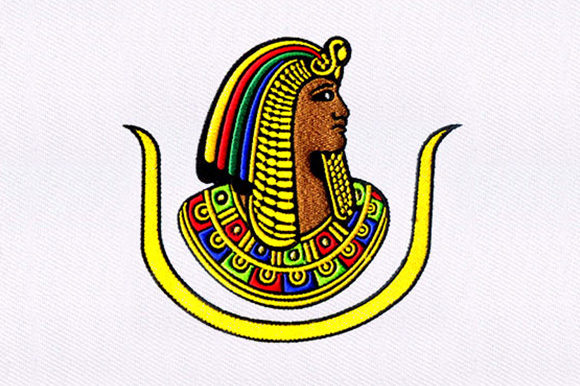 Egyptian Pharaoh Head Embroidery Design
