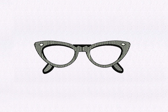Monotone Glasses Embroidery